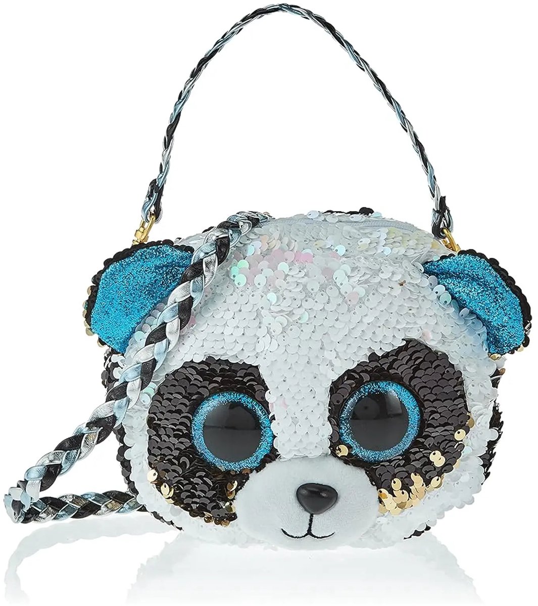 TY Beanie Schoudertas Pailletten Panda Bamboo - 20 cm groot - tas kinderen