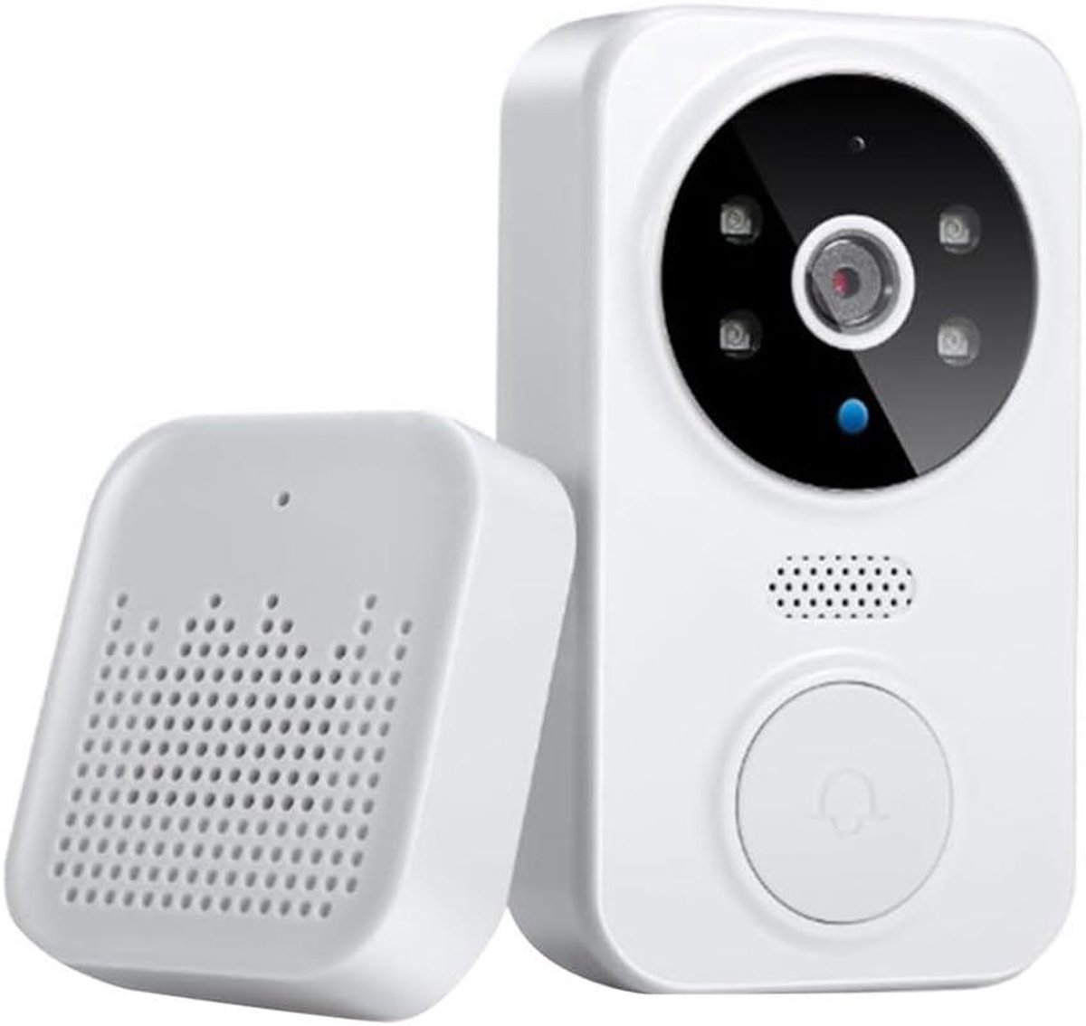 Videodeurbel - Slimme Camera - Huis Beveiligen - Tweerichtingsintercom - HD Nachtzicht - Wit