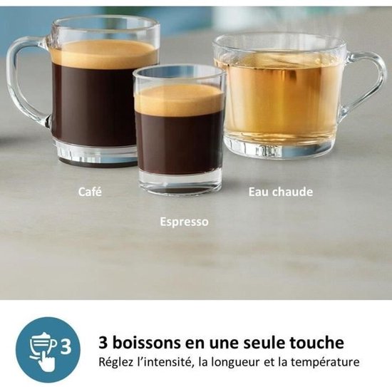 Philips series 1200 - Volautomatische Espressomachine - Keramische molen - AquaClean - 15 Bar - 1,8 L inhoud - Koffiemachine met bonen - Mat Zwart - EP1200/00