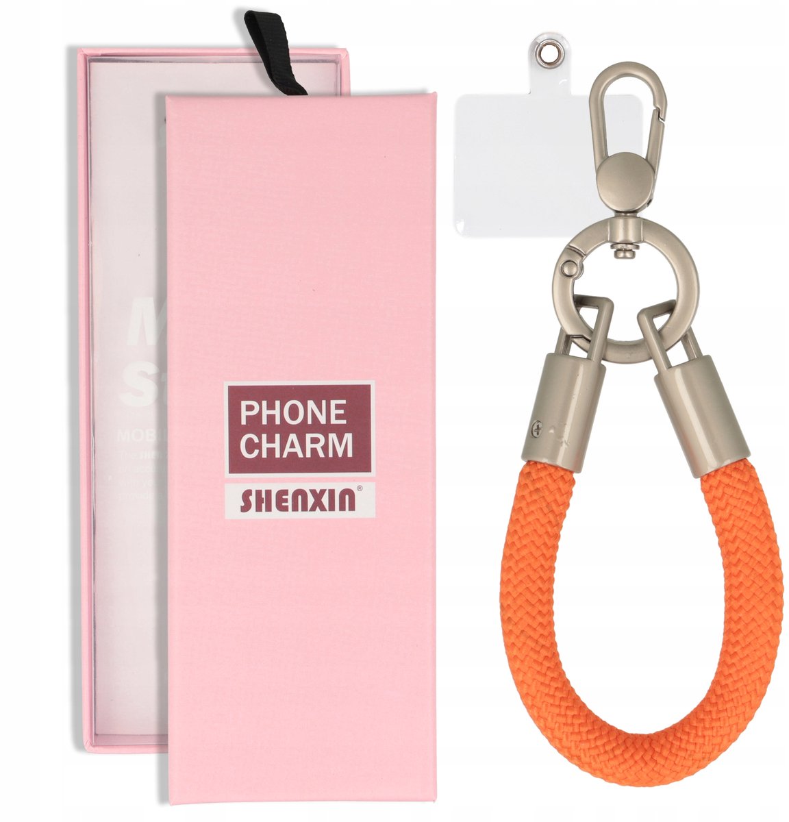 Oranje Telefoon Lanyard met 360° Draaibare Karabijn - Sleutels & Tas