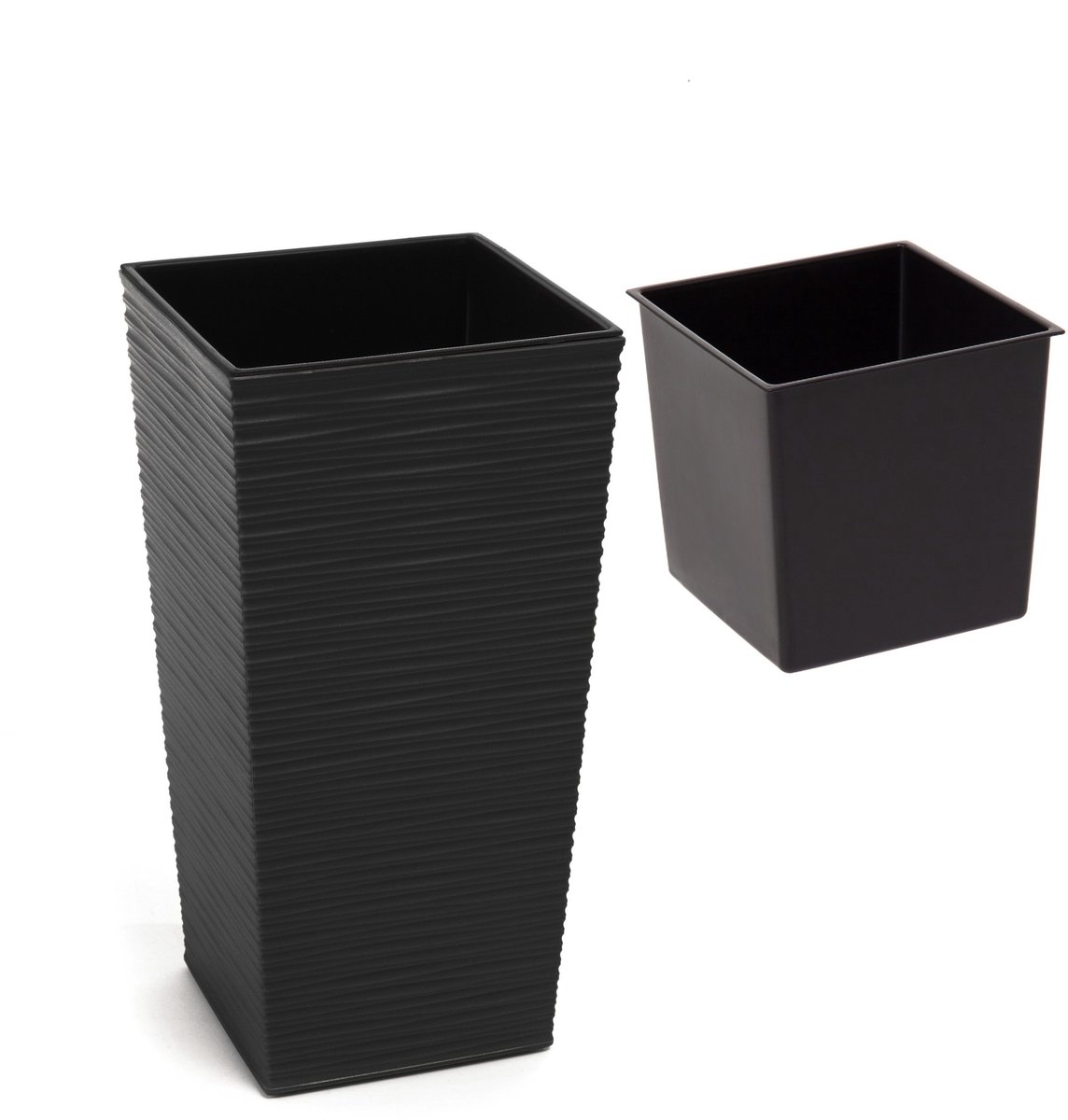 Lamela Finezja Pot Met Inzet 25x25x46,5cm Zwart