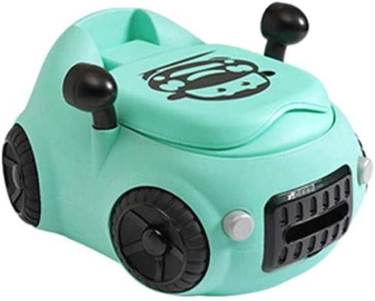 Potje Trainingstoilet - Kinderplasstoel - Zindelijkheid Oefenen - Schattig Auto Design - Gemakkelijk Schoon - Groen