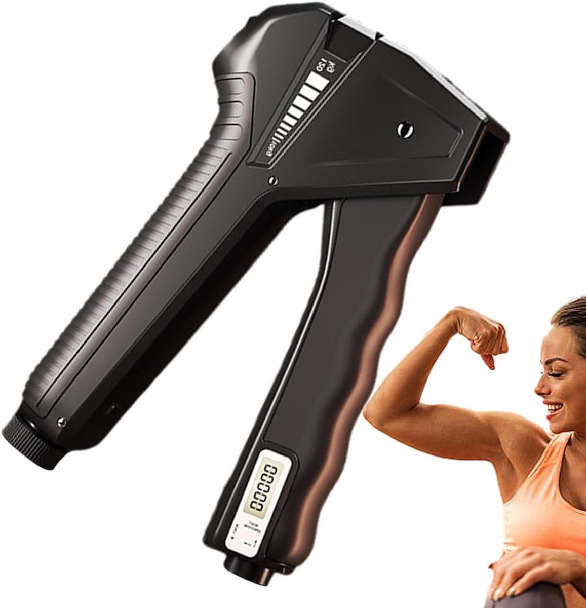 Hand Grip Trainer - Oefenapparaat Kracht - Oefenen Onderarmen - Instelbare Weerstand - 10-120 kg - Zwart