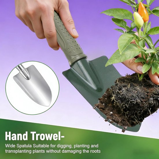 Tuingereedschap Set - Tuinieren Handgereedschap - Planten en Graven - Stevig Ijzer Materiaal - 26 x 17 x 9 cm van Tuingereedschap. — afbeelding 5