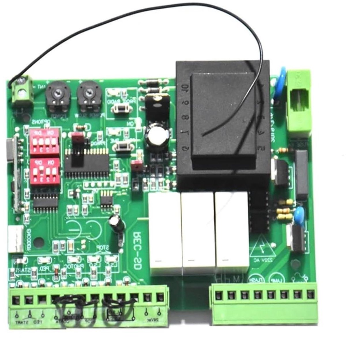 Besturingsbord Garagedeur - Motor Controller - Poort Automatisering - Met Zachte Start - 25 x 15 x 8 cm - Groen