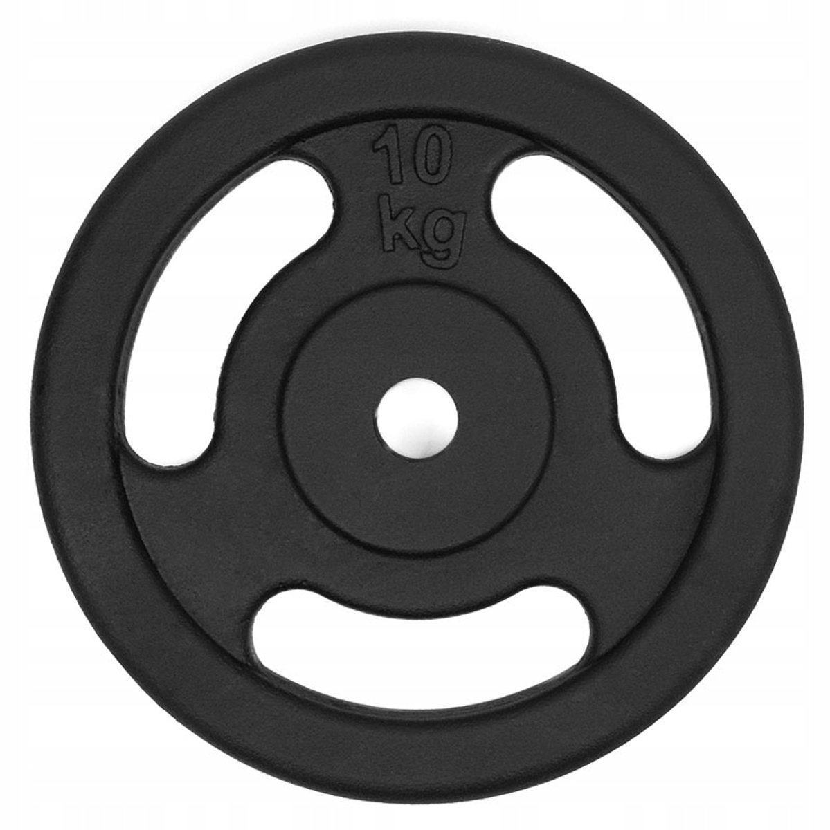Gietijzeren gewicht 10kg - Triple Grip Schijf voor houder en stang