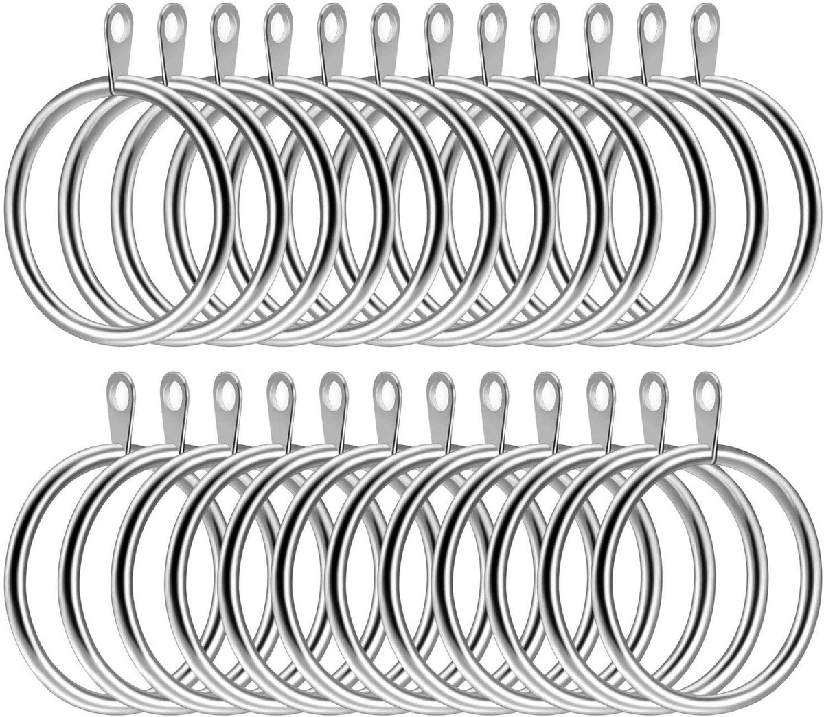 JHUBERS- Gordijnringen Metalen 20 Stuks - Gordijn Ringen 45mm - Gordijn Haken - Gordijn Runners - Gordijn Glijders - Geschikt Voor Draperen - Gordijnhaken