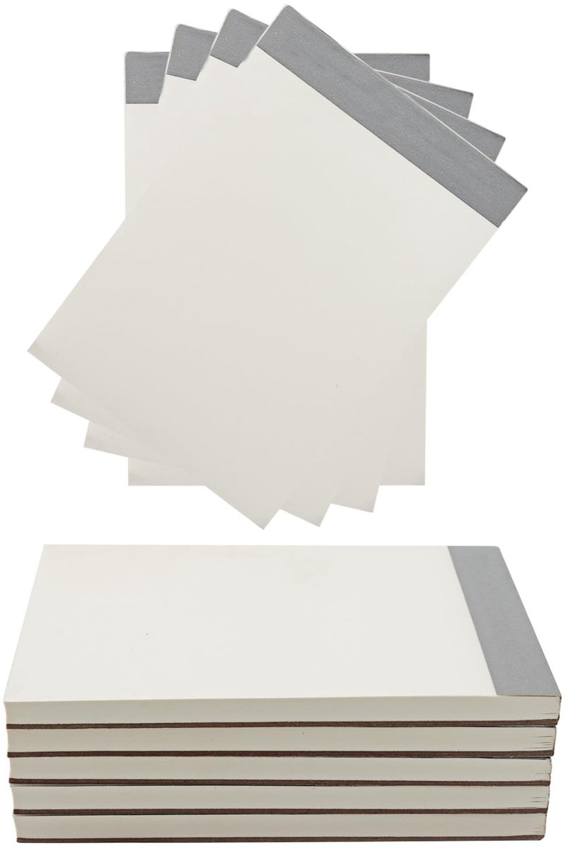 BRENZOOS- Notitieblok A6 - 20 Stuks - 70 Vellen Blanco Papier - Mini Pocket - Memoblokken - Compact Formaat 140x104 mm - Notitieboekje