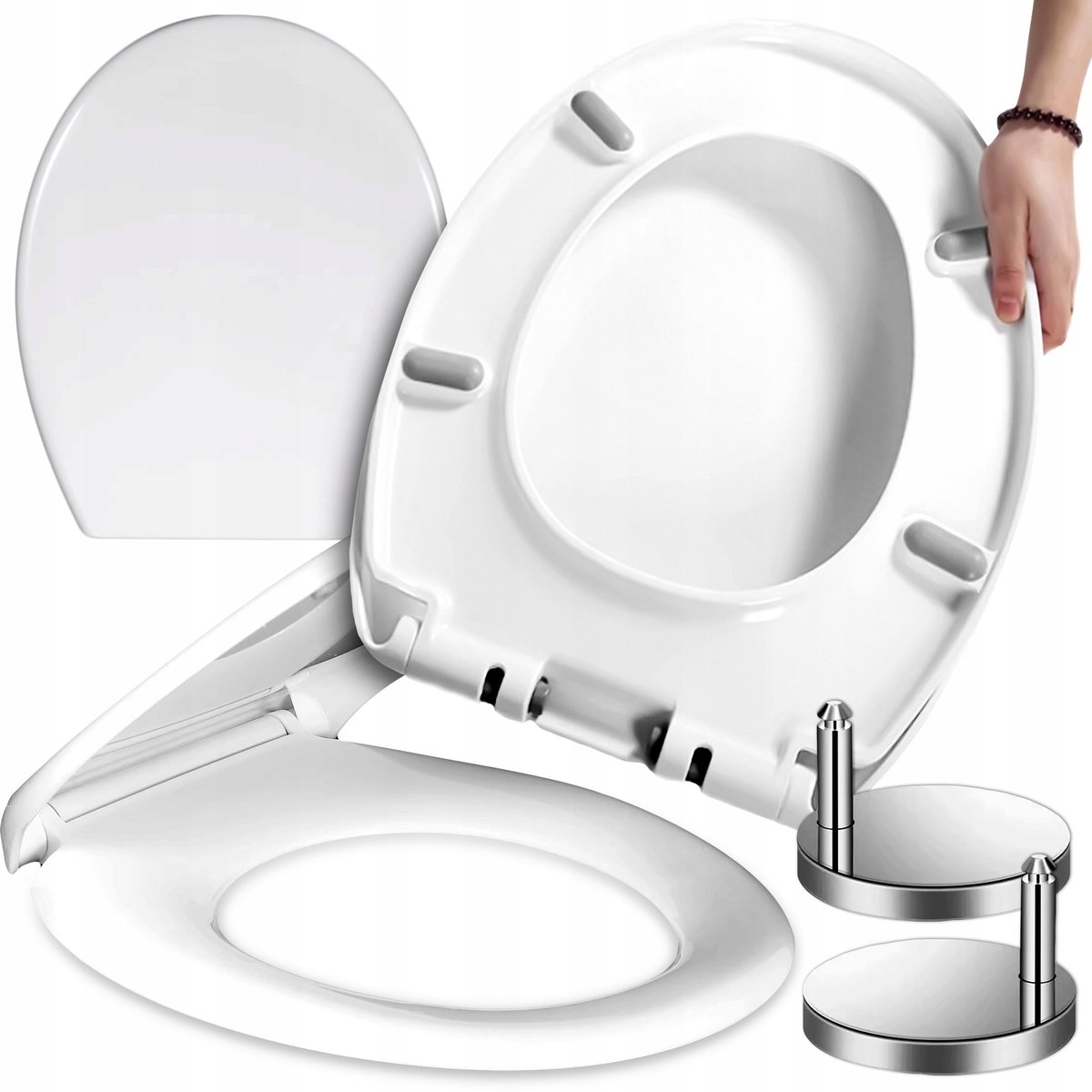 Duroplast toiletbril met softclose, universeel, wit