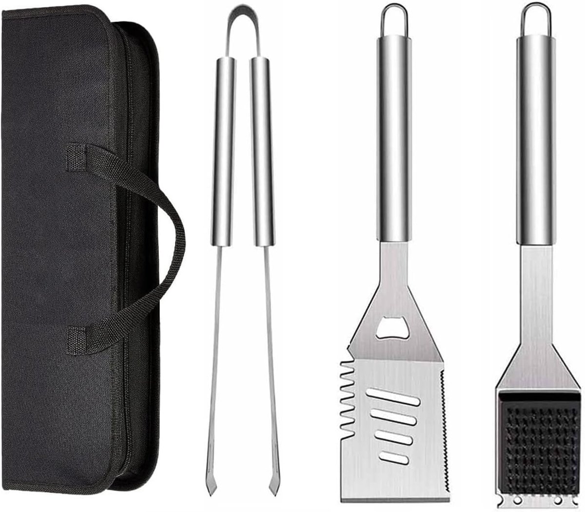 Professionele Grillset met 4 Delen en Opbergtas