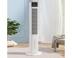 Draagbare Airco - Verdampingskoeler - Ruimte Koelen - Met Luchtbevochtiger - 4.5 Liter Tank - Wit