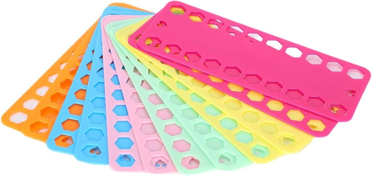 Plastic Floss Spoel - Draad Organizer - Naaiwerk Opslag - Ruimtebesparend Hulpmiddel - 12 Stuks - Kleurrijk
