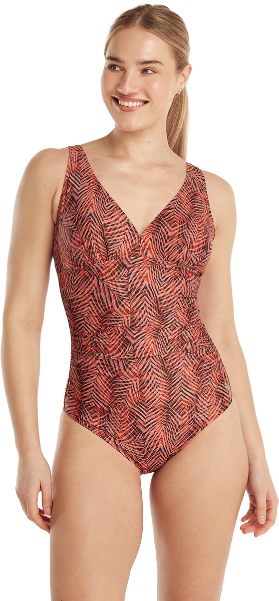 Ten Cate badpak soft cup shape summer leaves navy voor Dames