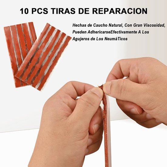 Reparatieset Auto - Bandenreparatie - Noodreparatie Onderweg - Lekvrije Set - 22.5 cm - Zwart — afbeelding 3