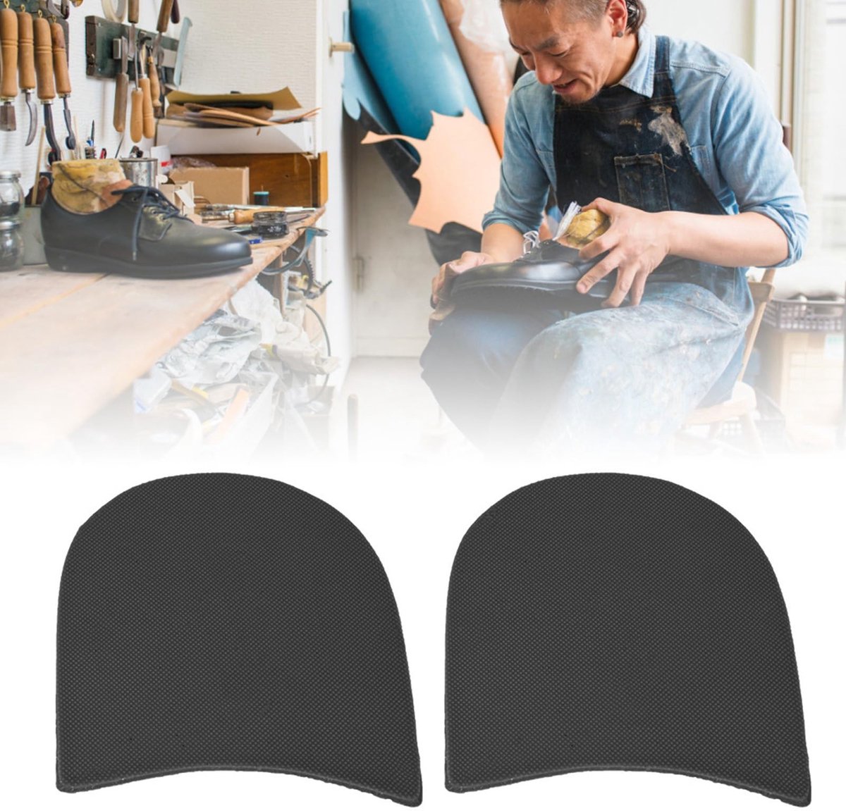 Dailygoods- Antislipzolen Rubberen Halve Zool - Schoenreparatie - Vervangende Zool - Schoenreparatieaccessoires - Lichtgewicht - Eenvoudig te gebruiken - Schoenzolen