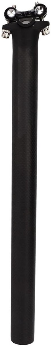 Fiets Zadelpen - Carbon Zadelpen - Comfortabel Fietsen - Lichtgewicht Schokabsorptie - 31.6x400mm - Zwart