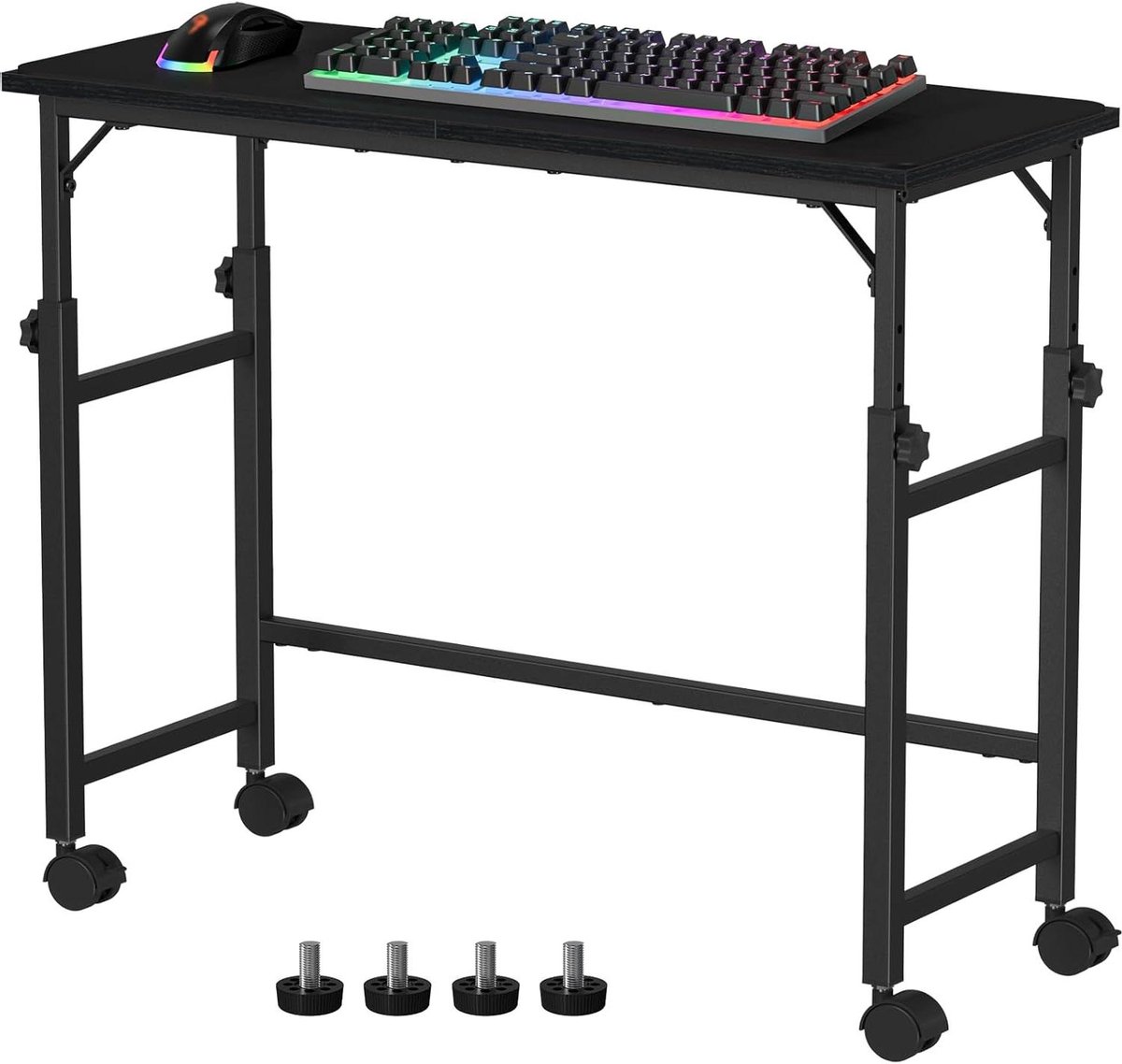 Mobiele toetsenbordlade - Bureau-extender - Ergonomisch werken - In hoogte verstelbaar - 75 cm breed - Zwart