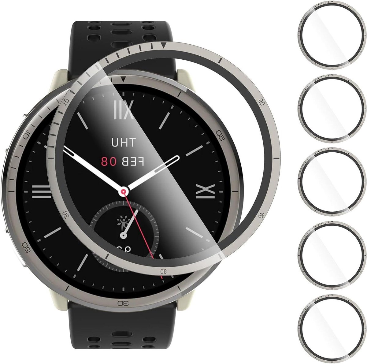Schermbeschermers Set - Horloge Folie - Dagelijkse Bescherming - 3D Gebogen Rand - 44 mm