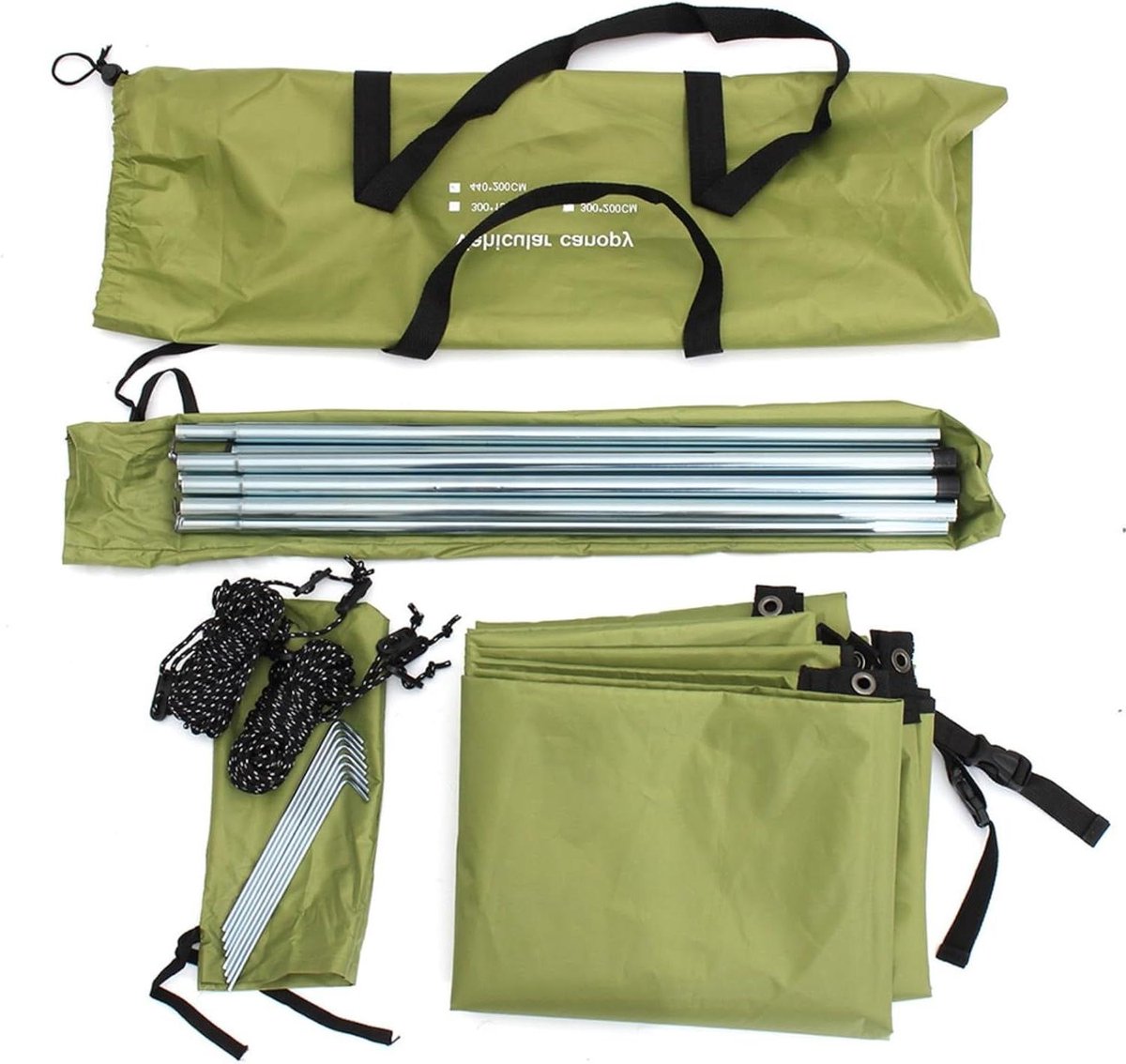 Zonnedak Luifel - Auto Tent - Camper Van - Snelle Installatie - 300 x 200 cm - Groen