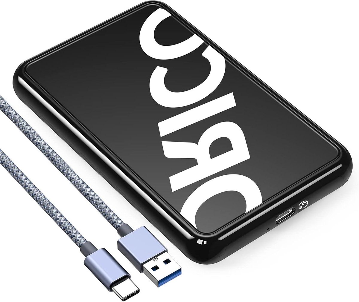 Harde schijf behuizing - Externe behuizing SSD - Data opslag uitbreiden - Gereedschapsloze installatie - 25 inch - Zwart