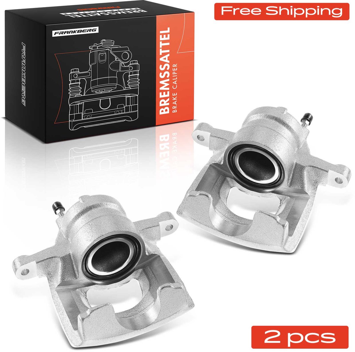 Frankberg 2x Remklauw Voor voor Citroën C1 Peugeot 107 108 Toyota Aygo