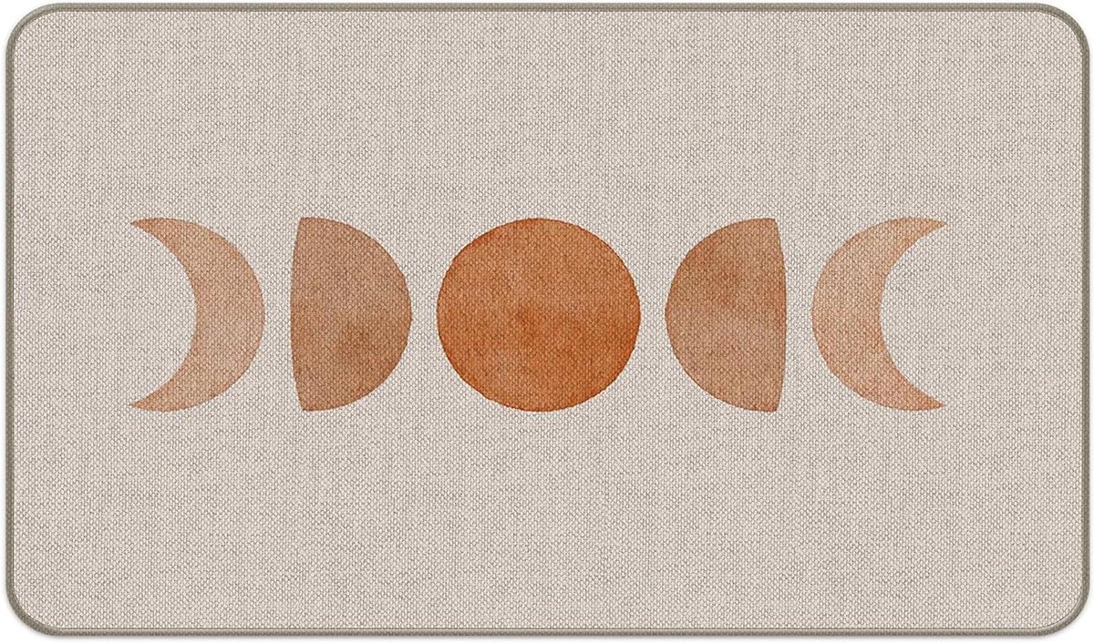 Deurmat Abstract Zon Maan - Voordeurmat Decoratie - Entree Binnen Buiten - Stijlvol Boho P
