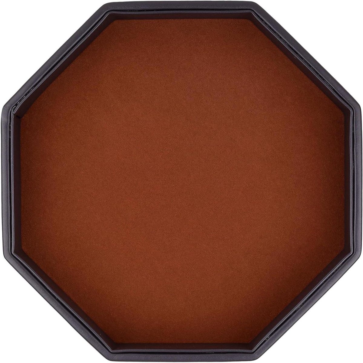 Dobbelstenen Rolling Tray - Dobbelsteenbak - Spellen Rollen - Vilt Gevoerd - 29.5 cm Breed - Koffie