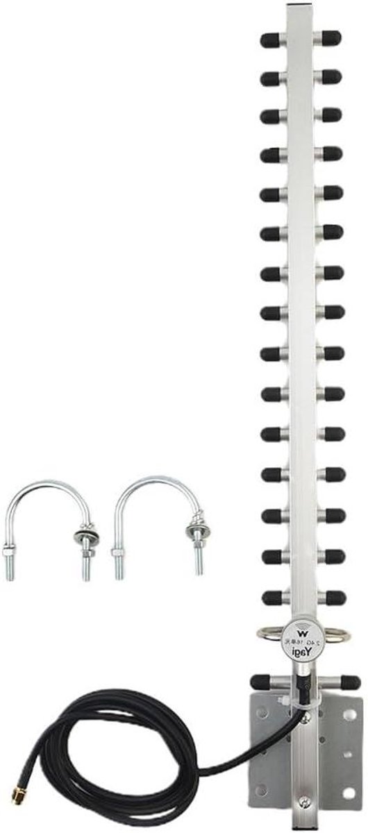 Directionele WiFi Antenne - Yagi Antenne - Signaal Versterken - 25DBi Versterking - 50x6x1 cm - Zwart
