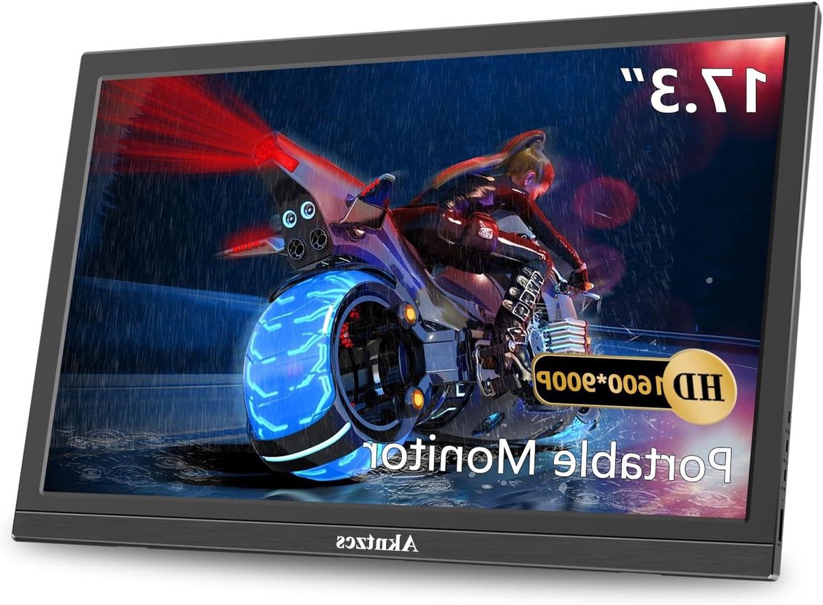 Draagbare Monitor - Externe Beeldscherm - Werk en Entertainment - Brede Compatibiliteit - 173 Inch HD+ - Zwart