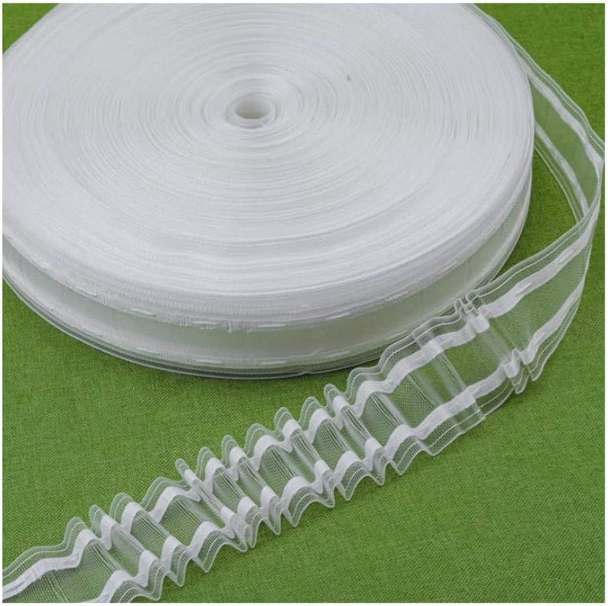 Gordijnband - Plooiband Rimpelband - Gordijnen Maken - Duurzaam Nylon Materiaal - 30m x 5.