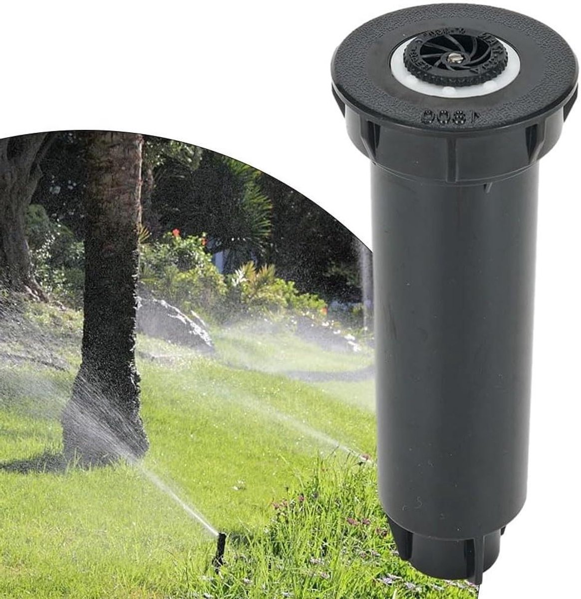 Gazonsproeier Pop-up - Verstelbare Sprinkler - Tuin Besproeien - Instelbaar Bereik 5m - 1/2 inch Binnendraad - Grijs