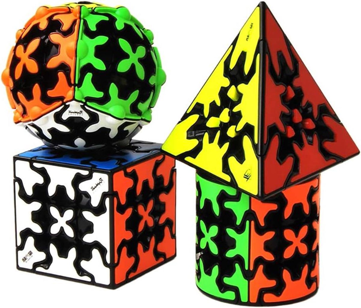 Puzzel Kubus Set - Draai Puzzels - Mentale Uitdaging - Uniek Tandwiel Mechanisme - Medium - Kleurrijk