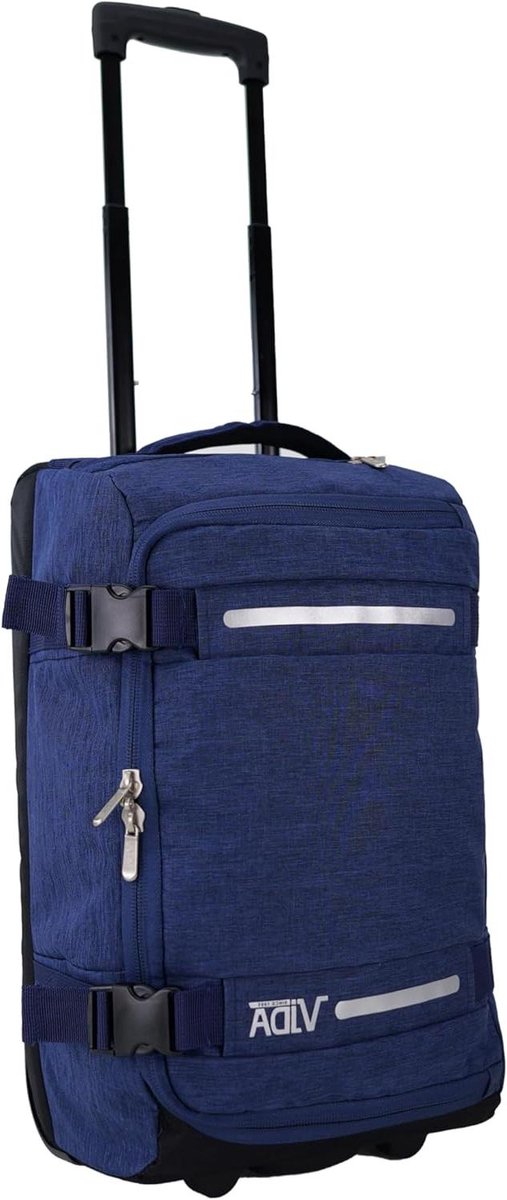 Reiskoffer Zacht - Handbagage Trolley - Vakantie Reizen - 100% Waterdicht - 32.5x20x55cm - Blauw