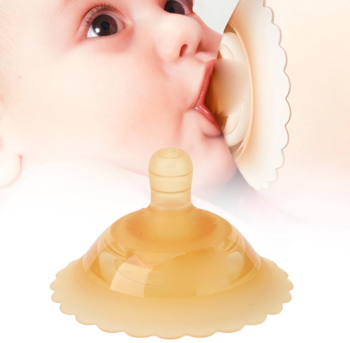 Allecto - Silicone Nipple Shields - Beschermers voor Borstvoeding bij Ingetrokken Tepels