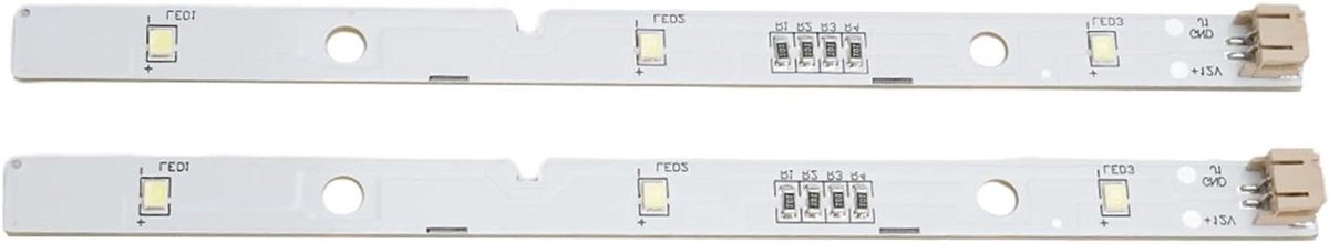 Koelkastverlichting LED Strips - Reserveonderdelen Kastlamp - Binnenverlichting Herstellen - Specifiek Model Compatibel - 16cm Lengte - Koel Wit