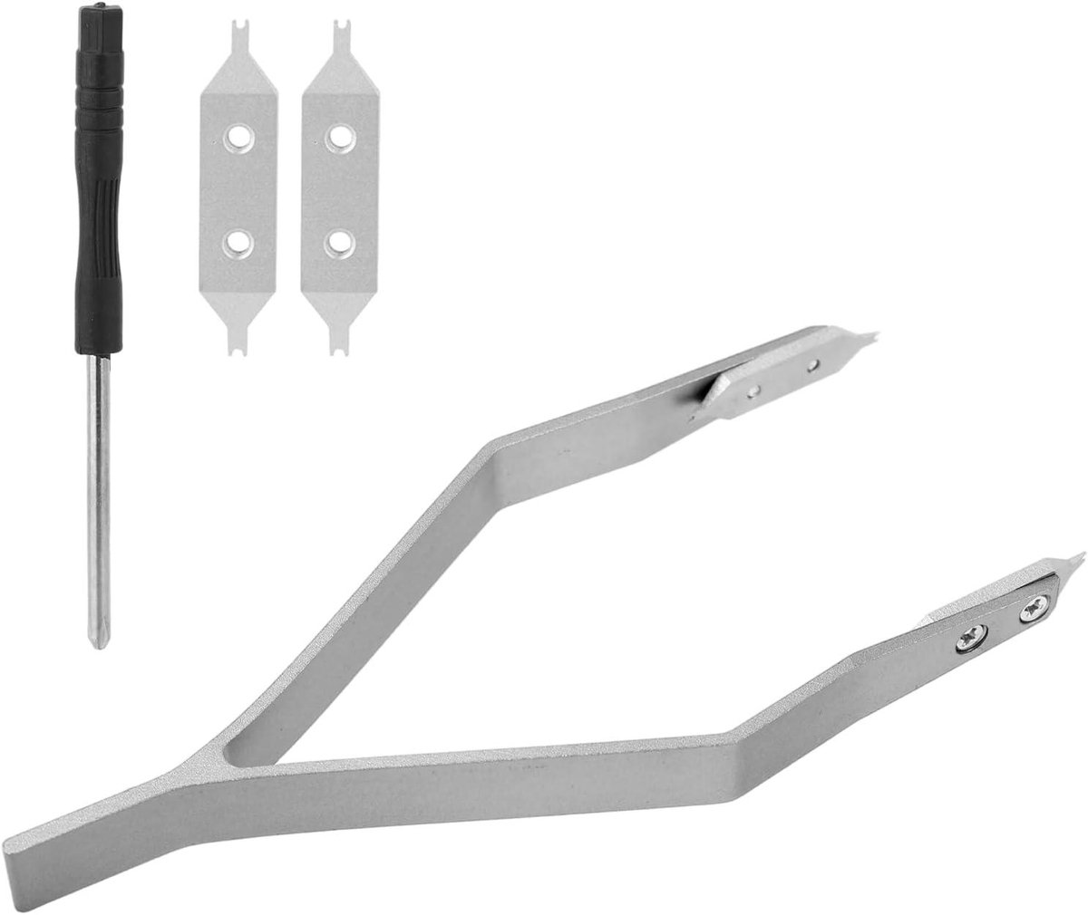 Horloge Reparatie Tool - Veerpen Gereedschap - Horloge Onderhoud - Aluminiumlegering Constructie - 12x5cm - Zilver