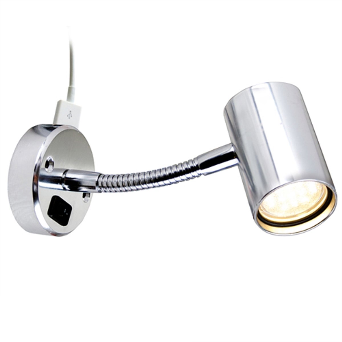 Båtsystem Tube D1 SMD LED, alu, flex arm, met USB aansl.