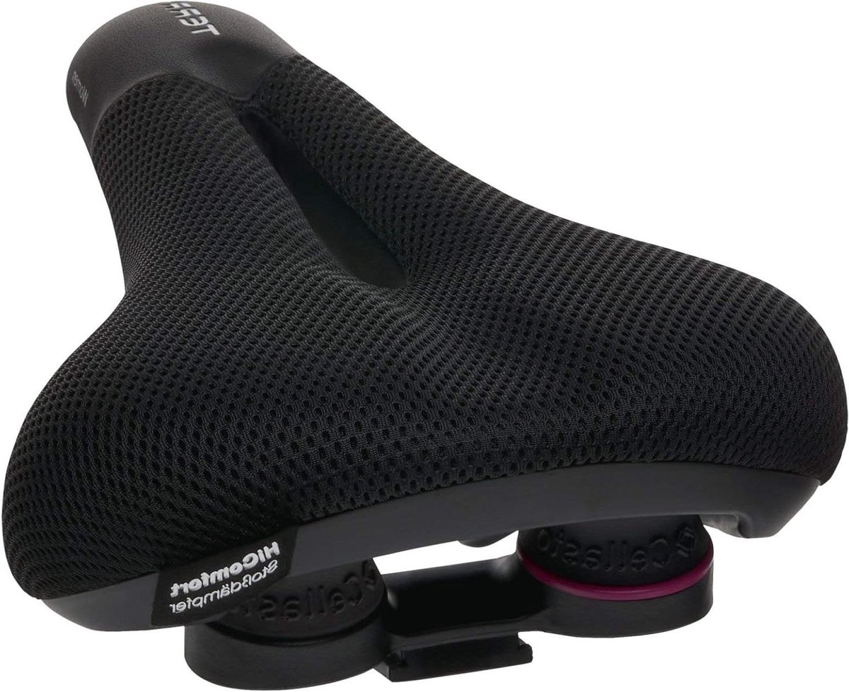 Terry Fisio ClimaVent Gel Woman Saddle with Light FeC Steel Frame and ClimaVent Outer Material in Black, Seat Width 9 cm - 12 cm, 423 003 75