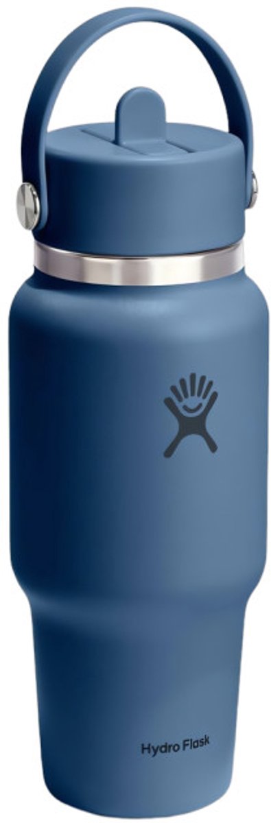 Hydro Flask Wide Mouth Flex Straw Cap Harbor Blue reisfles, 710 ml