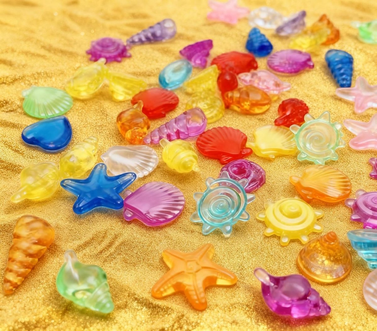Decoratie Schelpen - Zeedieren Figuren - Aquarium Decoratie - Hoge Kwaliteit Acryl - 100 Stuks - Multicolor