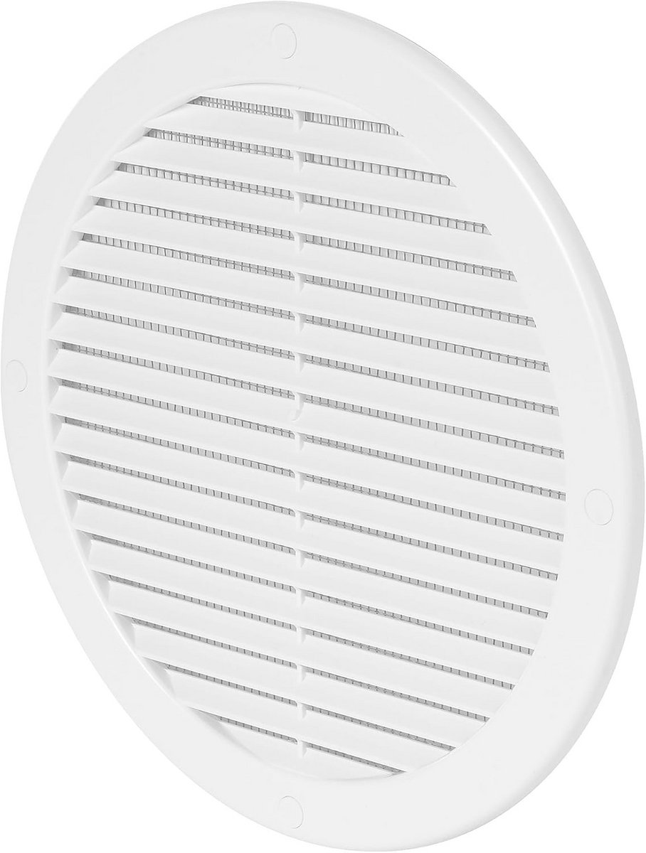 Ventilatie rooster - Afvoer rooster - Lucht afvoer - Met insectennet - 200 mm - Wit