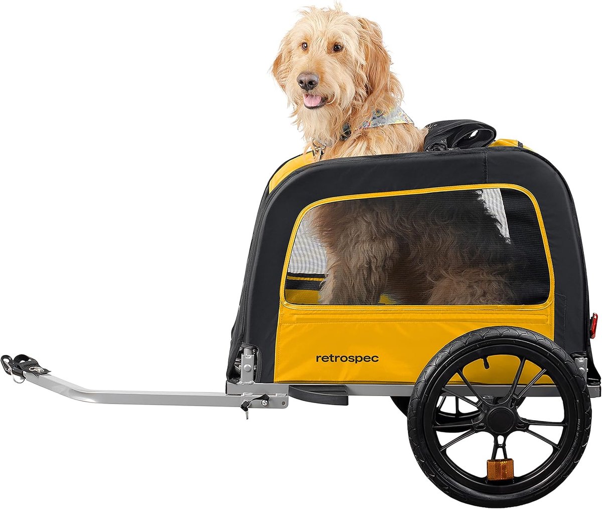Fietskar voor huisdieren - Hondenfietskar - Veilig transport - Opvouwbaar frame - 406 cm wielen - Zon
