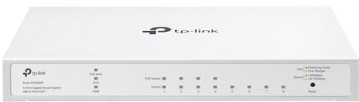 Netwerk Switch - Gigabit Poe+ - Netwerk Uitbreiden - 8 Poorten Cloud Beheer - 62W Budget - Zwart