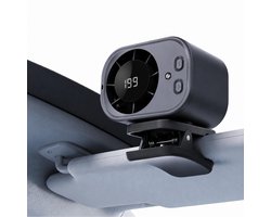 Clip-on Airconditioner voor Auto Draagbare Auto Airconditioner – 360° Rotatie – 199 Snelheden – Stille Mini Bladeless Fan -Ventilator voor Auto’s, Werk en Kamperen – Zwart – Oplaadbaar 2000mAh – Geschikt als Riemventilator, Nekventilator