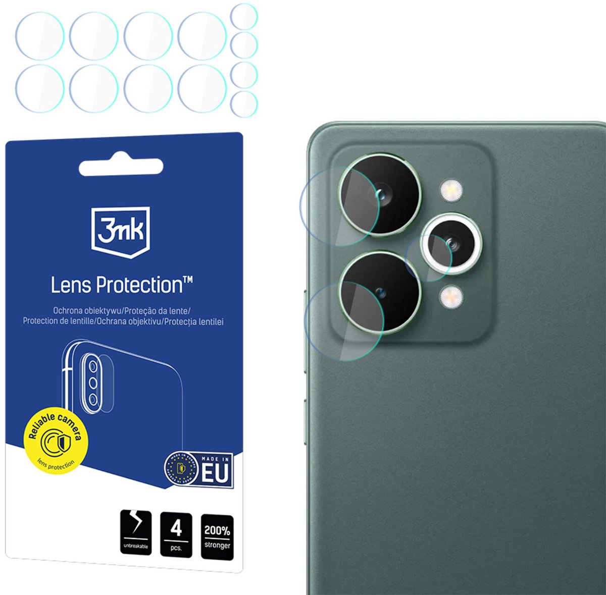 3Mk Lensbescherming Voor Realme 15 Pro 5G, Eenvoudig Te Installeren.