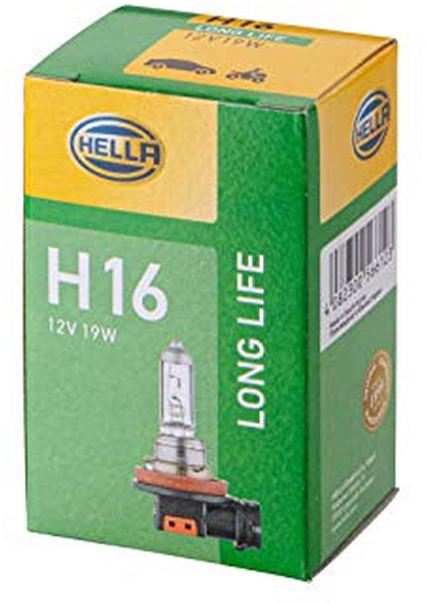 Gloeilamp H16 - Autolamp Vervanging - Veilige Verlichting - Extra Lange Levensduur - 12V 19W - Standaard