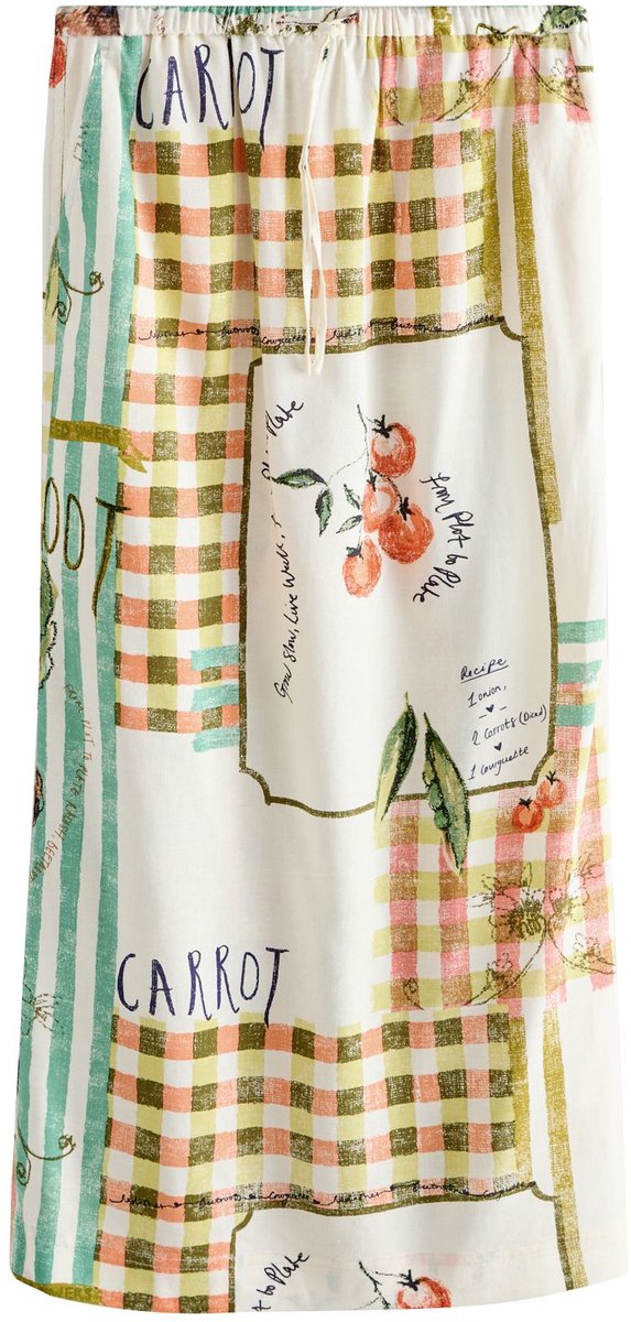 Next - Dames - Midirok met linnen - Crème
