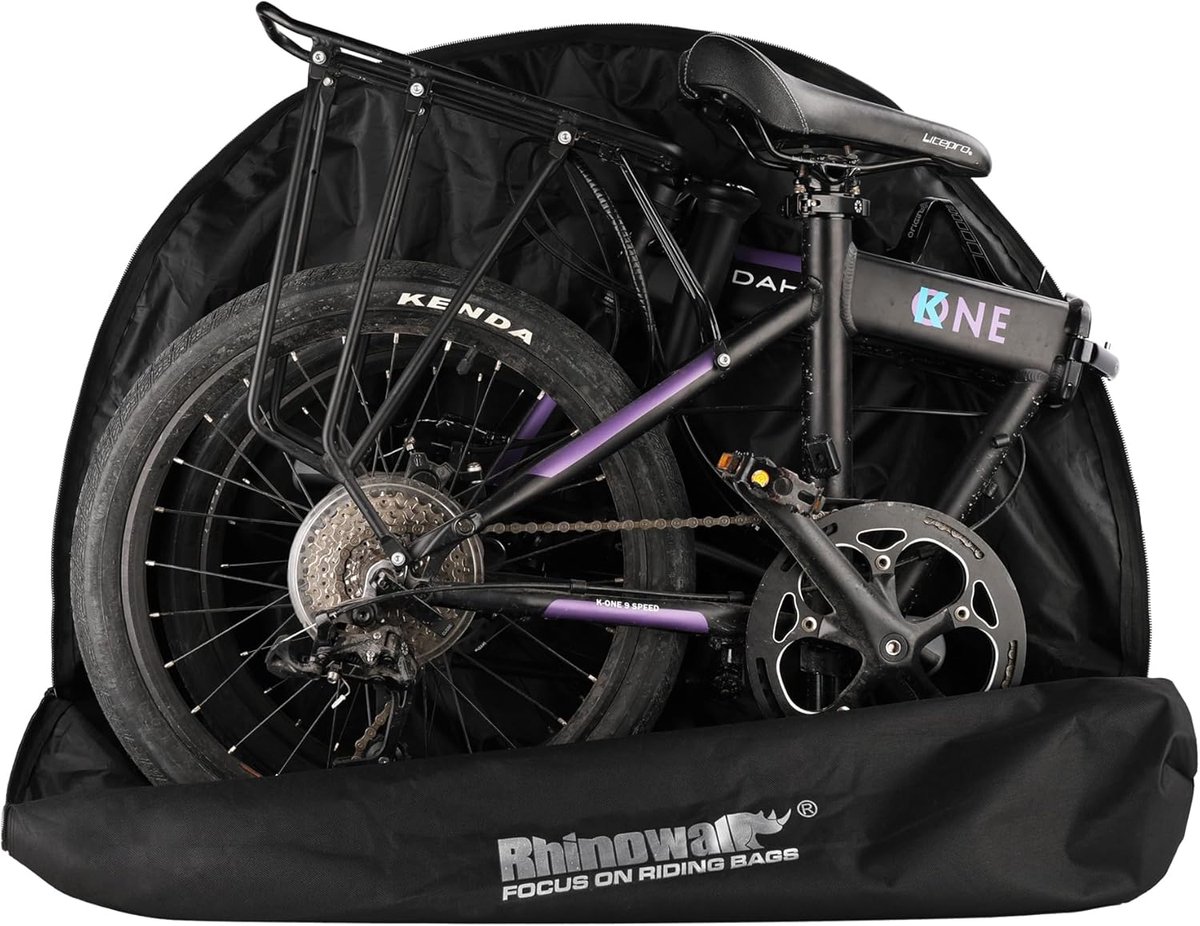 Opvouwbare Fietstas - Reiskoffer Vouwfiets - Fiets Transport - Dubbellaags Bescherming - 82 x 40 x 73 cm - Zwart