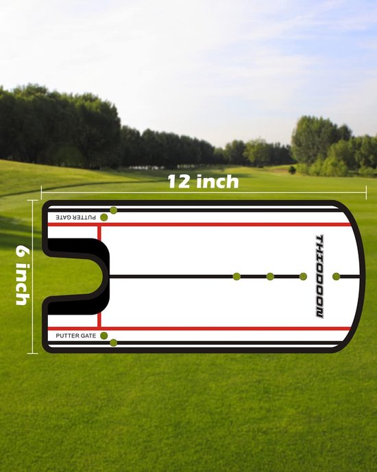 Golf Putting Spiegel - Putting Trainer - Golf Oefenen - Ultralicht 3mm - 30 x 15.5cm - Zwart van GOLF — afbeelding 3