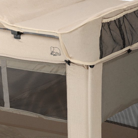 Deryan Luxe Campingbed - Inclusief transporttas - Inclusief verschoonblad -Inclusief bodemverhoger - Cream van Deryan — afbeelding 4